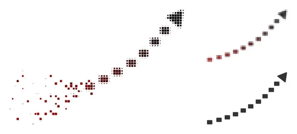 스파클 픽셀 하프톤 점 성장 추세 아이콘 — 스톡 벡터