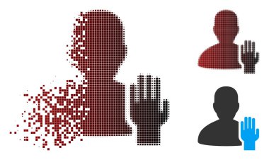 Hasarlı piksel noktalı resim seçici simgesini