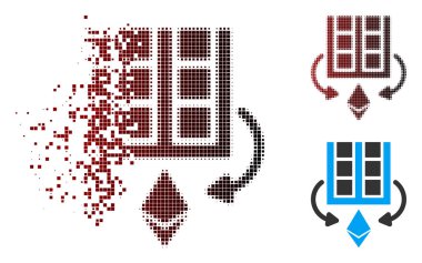 Ayrıştırılmış piksel noktalı resim Ethereum araştırma grubu simgesi