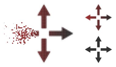 Çözünmüş piksel yarı ton genişletin okları simge