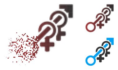 Toz piksel yarı ton Harem simgesi