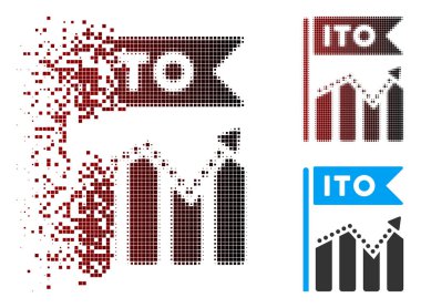 Piksel yarı ton Ito grafik simgesini çözünmüş