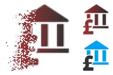 Kaybolan piksel noktalı resim kitaplığı Pound ödeme simgesi