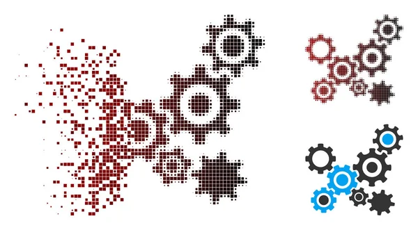 Aufgelöste Pixel-Halbtonschaltung Symbol — Stockvektor