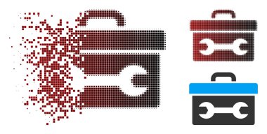 Çözünmüş piksel noktalı resim araç kutusu simgesi