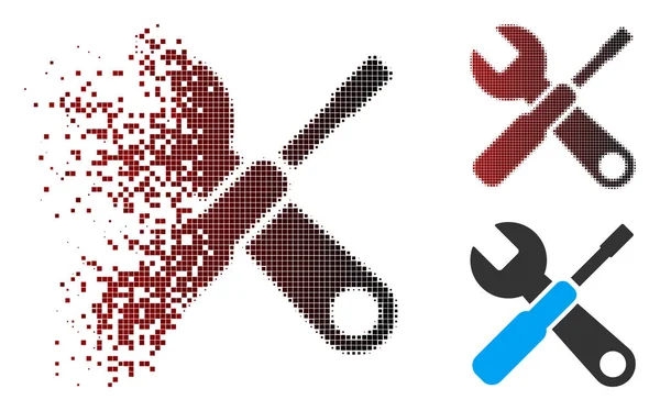 Disolver Pixel herramientas de medio tono Icono — Vector de stock