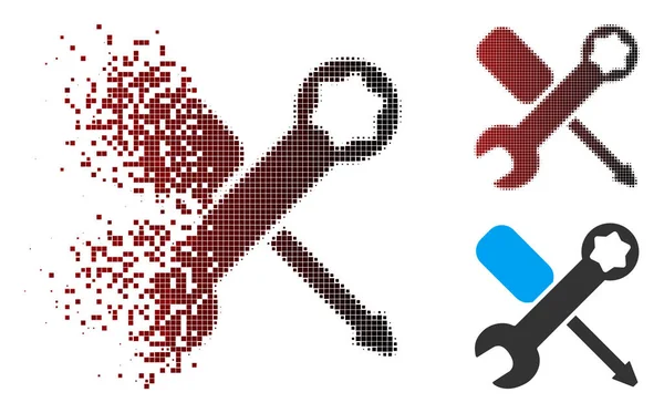Rozpouštění ikonu nástroje Pixel polotónů — Stockový vektor