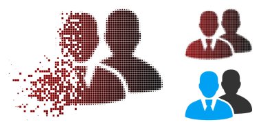 Rendelenmiş piksel yarı ton Kullanıcı simgesi