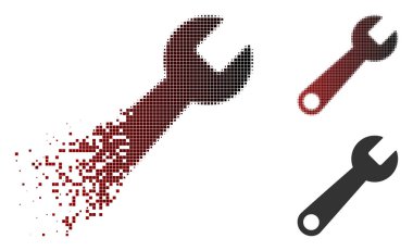 Piksel yarı ton Wrench kutsal kişilerin resmi dağınık