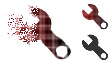 Piksel yarı ton Wrench kutsal kişilerin resmi çözünmüş