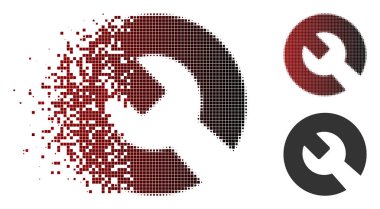 Toz piksel yarı ton Wrench kutsal kişilerin resmi