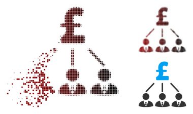 Eriterek piksel yarı ton Lirası hissedarlar simgesi