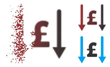 Çözünmüş piksel noktalı resim almak Lirası simgesi