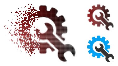 Dağınık piksel yarı ton hizmet Araçlar simgesi