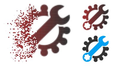 Işıltı piksel yarı ton hizmet Araçlar simgesi