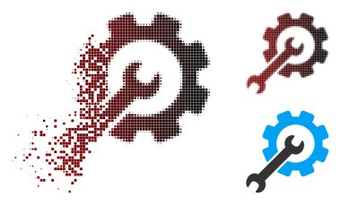 Rendelenmiş piksel yarı ton Kur araçlar simgesi