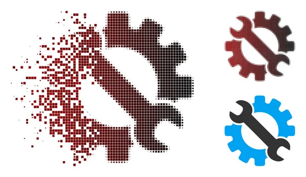 Ayrıştırılmış piksel yarı ton Service simgesini araçları