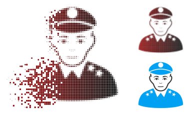 Parçalanmış piksel noktalı resim ordu genel simgesi