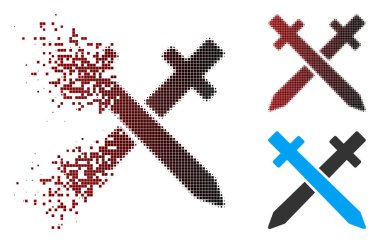 Kılıç simge geçiş piksel yarı ton taşıma