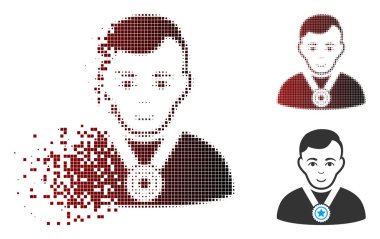 Parçalanmış piksel noktalı resim şampiyonu simgesi