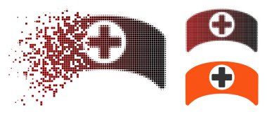 Toz piksel yarı ton Doktor Cap simgesi