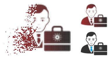 Hasarlı piksel yarı ton Cardano Accounter simgesi