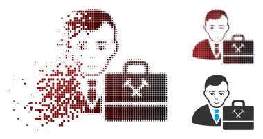 Ayrıştırılmış piksel noktalı resim accounter simgesi madencilik