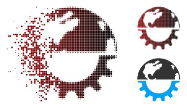 Harcanmış piksel yarı ton uluslararası sanayi simgesi