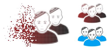 Kırık piksel yarı ton hasta grubu simgesi