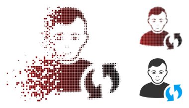 Ayrıştırılmış piksel yarı ton Kullanıcı Update simgesi