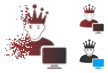 Toz piksel yarı ton bilgisayar moderatör kutsal kişilerin resmi