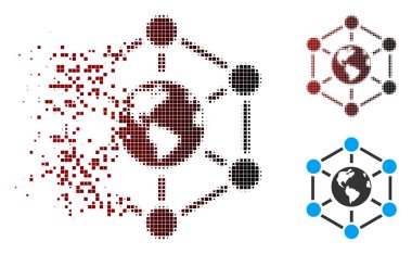 Kırık piksel noktalı resim dünya çapında Internet simgesi