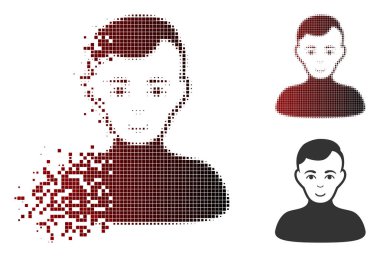 Eriterek piksel yarı ton çocuk simgesi