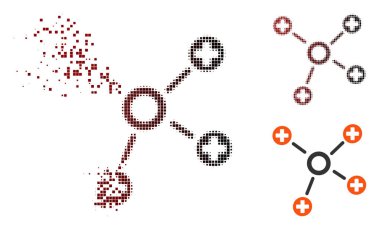 Tahribe piksel noktalı resim sağlık bağlantıları simgesi
