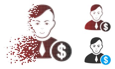 Kırık piksel yarı ton ticari Loyer simgesi