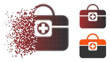 Kaybolan piksel yarı ton doktor durum simgesi