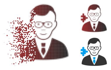 Toz piksel yarı ton uzman simgesi