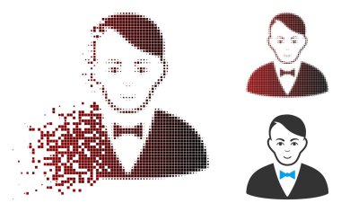 Toz piksel yarı ton satıcı simgesi