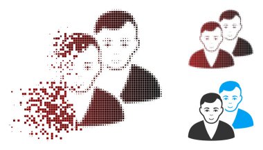 Kırık piksel yarı ton Kullanıcı simgesi