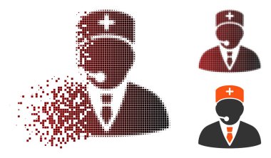 Hareketli piksel yarı ton tıbbi Manager simgesi