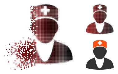 Parçalanmış piksel yarı ton Medic simgesi