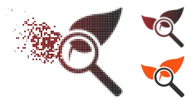 Kırık piksel yarı ton keşfetmek doğal ilaçlar simgesi