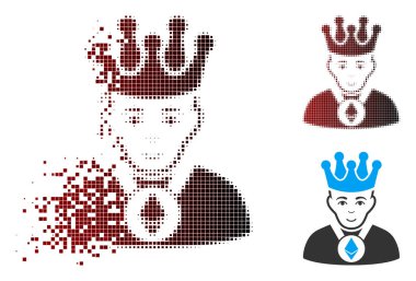 Hasarlı piksel noktalı resim Ethereum Lord kutsal kişilerin resmi