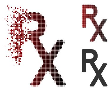 Rendelenmiş piksel yarı ton alış irsaliyesi simgesi