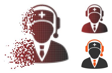 Tahribe piksel yarı ton acil Müdürü simgesi