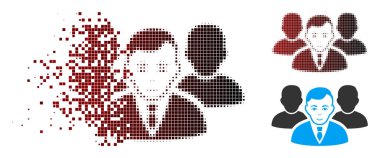 Kırık piksel yarı ton takım simgesi