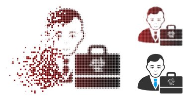 Işıltı piksel yarı ton Iota Accounter simgesi