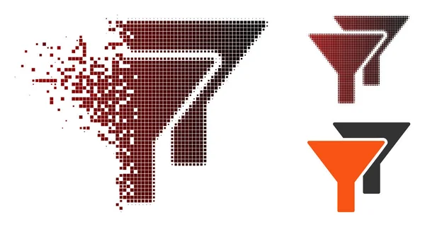Icona dei filtri mezzitoni pixel dissipati — Vettoriale Stock
