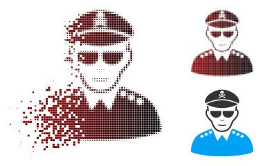 Parçalanmış piksel yarı ton kötülük ordusu genel simgesi