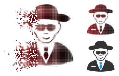 Piksel noktalı resim casus simgesi çözünmüş